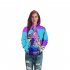 3D Digital Purple Donkey Printing Hooded Sweatshirts Purple donkey M