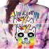 3D Digital Single Horn Horse Printing Couples Hooded Sweatshirts as shown XL