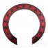 3D Flower Pattern Guitar Circle Sound Hole For Classical Guitar Decal Accessories Red   black