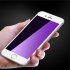 3D Full Coverage Anti Purple ray Tempered Glass Screen Protector whiteQNFO
