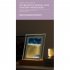 3D Glass Sandscape Hourglass Led Night Light Creative Quicksand Painting Atmosphere Light Table Lamp Blue