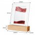 3D Glass Sandscape Hourglass Led Night Light Creative Quicksand Painting Atmosphere Light Table Lamp Blue