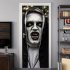 3D Halloween Horror Sister Pattern Door Stickers Decorations Wall Stickers Party Props