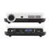 3D LED Quad Core  Projector for home  education or business use  has DPL technology Wi Fi Support and 3D functions and comes with 3D Glasses and Stand 