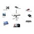 3D LED Quad Core  Projector for home  education or business use  has DPL technology Wi Fi Support and 3D functions and comes with 3D Glasses and Stand 