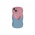 3D Love Heart Gradient Ramp Wave Edge Smart Phone Case Shockproof Protective Cover Compatible For IPhone 15 Pro Max 14 13 12 KD gradient pink blue 15plus