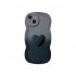 3D Love Heart Gradient Ramp Wave Edge Smart Phone Case Shockproof Protective Cover Compatible For IPhone 15 Pro Max 14 13 12 KD gradient pink and black 15pro ma