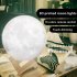3D Moon Shaped Lamp Moonlight Colorful Touch USB LED Night Light Decor Home Decor Gift 16 colors  with remote control  15cm