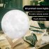 3D Moon Shaped Lamp Moonlight Colorful Touch USB LED Night Light Decor Home Decor Gift 2 colors  without remote control  20cm