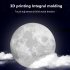 3D Moon Shaped Lamp Moonlight Colorful Touch USB LED Night Light Decor Home Decor Gift 2 colors  without remote control  20cm