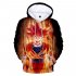 3D Pattern Printed Hoodie Drawstring Leisure Sweater Top Pullover for Man and Woman Section 13 S