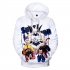 3D Pattern Printed Hoodie Drawstring Leisure Sweater Top Pullover for Man and Woman Section 13 S