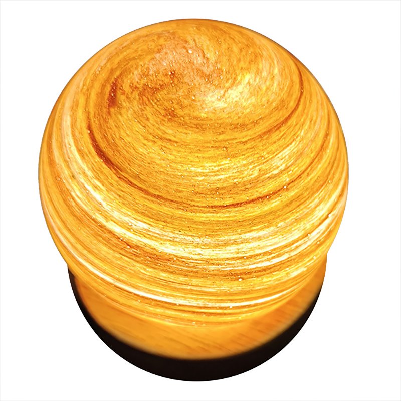 3D Planet Lamp 3-color Stepless Dimming Creative Romantic Bedroom Night Light For Christmas Birthday Gifts (80mm) sunset