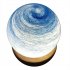 3D Planet Lamp 3 color Stepless Dimming Creative Romantic Bedroom Night Light For Christmas Birthday Gifts  80mm  sky blue