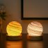 3D Planet Lamp 3 color Stepless Dimming Creative Romantic Bedroom Night Light For Christmas Birthday Gifts  80mm  sky blue