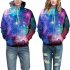 3D Print Starry Design Hoodie Cool Casual Long Sleeve Hooded Pullover Sweatshirt Top Starry sky XXL