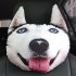 3D Printed Dog Cat face Car Headrest Neck Rest Auto Neck Safety Cushion   Car Neck Support Headrest