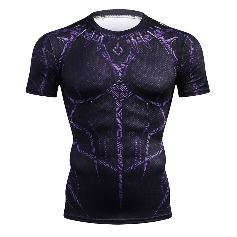 3D Printed Men Fitness Sports Tops Quick Dry Clothes Short Sleeve Cycling Yoga Running Garment 1#_XXL