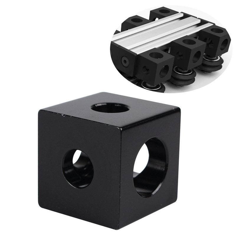 3D Printer V-Slot Three Corner Cube Corner Prism Connector Adjustable Wheel Bracket
