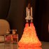 3D Printing Rocket Shape Night Light for Space Lovers Room Decoration large