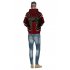 3D Spider Web Printing Sweater Hoodie Cosplay Costume Coat Sweatshirts Pullover red XL