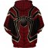 3D Spider Web Printing Sweater Hoodie Cosplay Costume Coat Sweatshirts Pullover red S