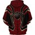 3D Spider Web Printing Sweater Hoodie Cosplay Costume Coat Sweatshirts Pullover red S