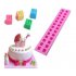 3D Three dimensional Letter Liquid Silicone Fondant Cake Chocolate Mold DIY Baking Mold Pink