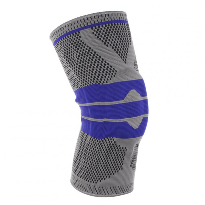 3D Weaving Protective Compression Knee Sleeve for Men & Women, Knee Brace Support for Basketball Football Sports Activities Smoke gray XL