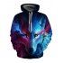 3D Wolf Printed Hoodie Men Women Cool Animal Sweater Fashionable Unisex Pullover blue red wolf XXXXL