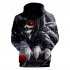 3D Women Men Fashion Tokyo Ghoul Digital Printing Hooded Sweater Hoodie Tops C XXL