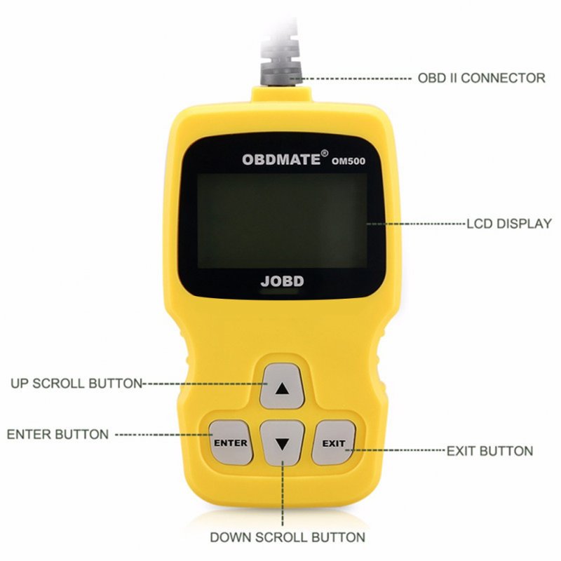 Car Fault Detector Om500 Jobd Obdii Eobd Code Reader Auto Scanner Vehicles Diagnosis Instrument 