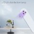 3LEDs Portable UVC Light Sterilizer Usb Rechargeable Handheld Disinfection Lamp Rose gold