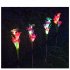 3LEDs Solar Powered Lawn Light Waterproof Lily Flower Butterfly Shape for Outdoor Garden Decoration Purple color