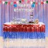 3Layers Tassel Table Skirt for Wedding Birthday Party Decor