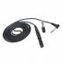 3M  10 Feet Instrument Guitar Audio Cable 1 4 Inch 6 35mm Straight to Right Angle Plug with 3 Adapters Black 3m