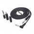 3M  10 Feet Instrument Guitar Audio Cable 1 4 Inch 6 35mm Straight to Right Angle Plug with 3 Adapters Black 3m
