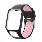 Replacement Silicone Pure Color Watch Strap For TomTom Runner 2 / 3 Breathable Band for Golfer2 Adventunrer Universal Sport Smart Watch Wristband Watch Accessories Black pink