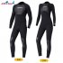 3MM Diving Suit Men Siamese Warm Women Long Sleeve Cold proof Winter Swimwear Male black L