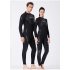 3MM Diving Suit Men Siamese Warm Women Long Sleeve Cold proof Winter Swimwear Male black M