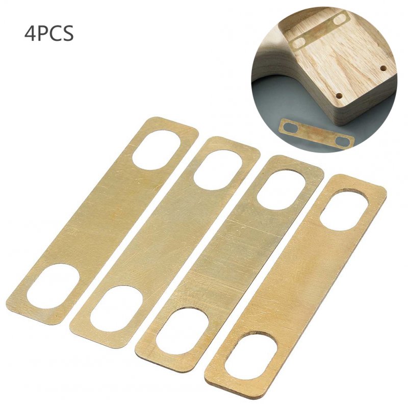 4pcs Guitar Neck Shims 0.2mm 0.5mm 1mm Thickness Brass Shims for Electric Guitar Bass Luthier Tools Gold