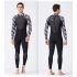 3MMM Diving Suit for Women Men Siamese Long Sleeve Thicken Warm Cold  proof Couple Surfing Clothes Female black and blue M