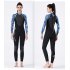 3MMM Diving Suit for Women Men Siamese Long Sleeve Thicken Warm Cold  proof Couple Surfing Clothes Female black and white M