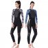 3MMM Diving Suit for Women Men Siamese Long Sleeve Thicken Warm Cold  proof Couple Surfing Clothes Male black and white L