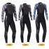 3MMM Diving Suit for Women Men Siamese Long Sleeve Thicken Warm Cold  proof Couple Surfing Clothes Male black and white XXL