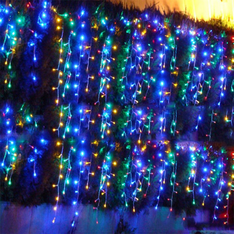 3Mx3M 300 LED Outdoor String Light Curtain Light for Christmas Xmas Wedding Party Home Decoration-US Warm White