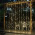 3Mx3M 300 LED Outdoor String Light Curtain Light for Christmas Xmas Wedding Party Home Decoration US Warm White