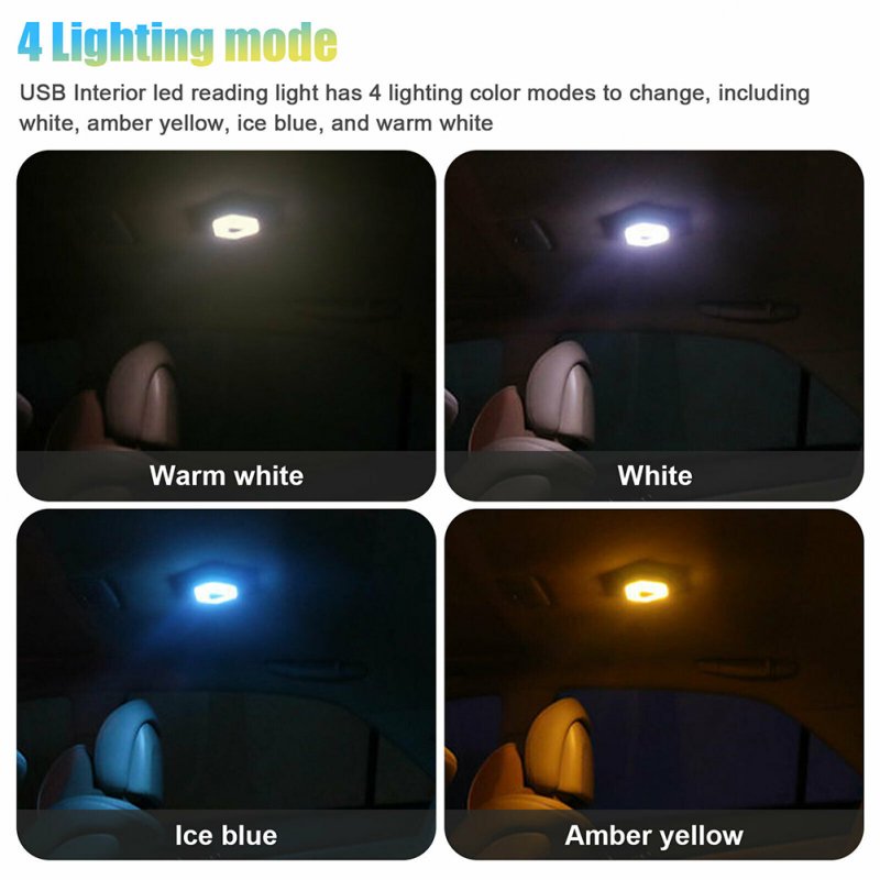 DC 5V 4w 400lm Car Reading Light USB Rechargeable Led Ceiling Dome Lamp Wireless 