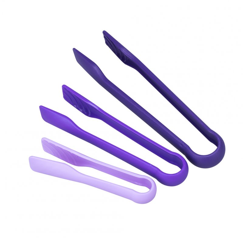 3PCS Anti-Slip Bread Tong Exquisite Food Clip Kitchen Baking Tool  purple