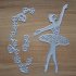 3PCS Ballet Dancer Metal Cutting Dies Dancing Die Cuts Stencils for Scrapbooking Decor Crafts DIY Embossing Tools
